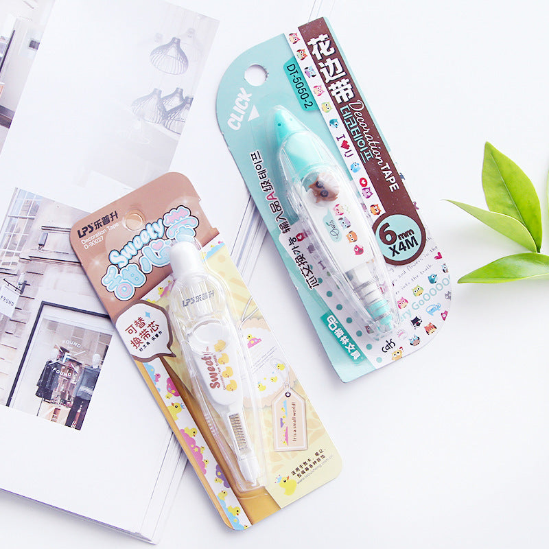 Cinta correctora de encaje, cinta decorativa de papelería