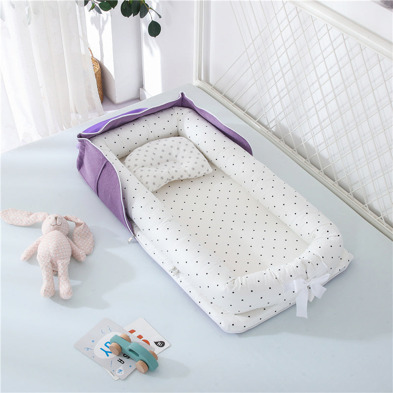 Lit de bébé portable en coton nouveau-né pliable