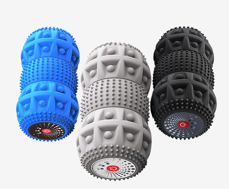 Rouleau électrique en mousse pour tissus profonds, boule de Massage vibrante pour récupération sportive