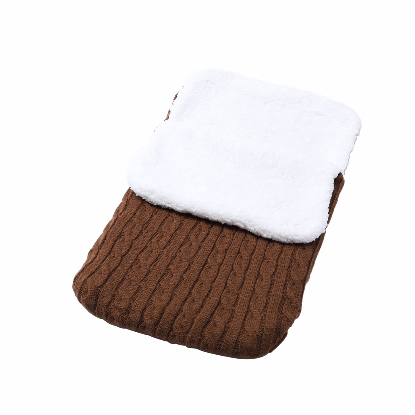 Sac de couchage épais pour bébé, doublure polaire, tricot chaud, poussette en laine