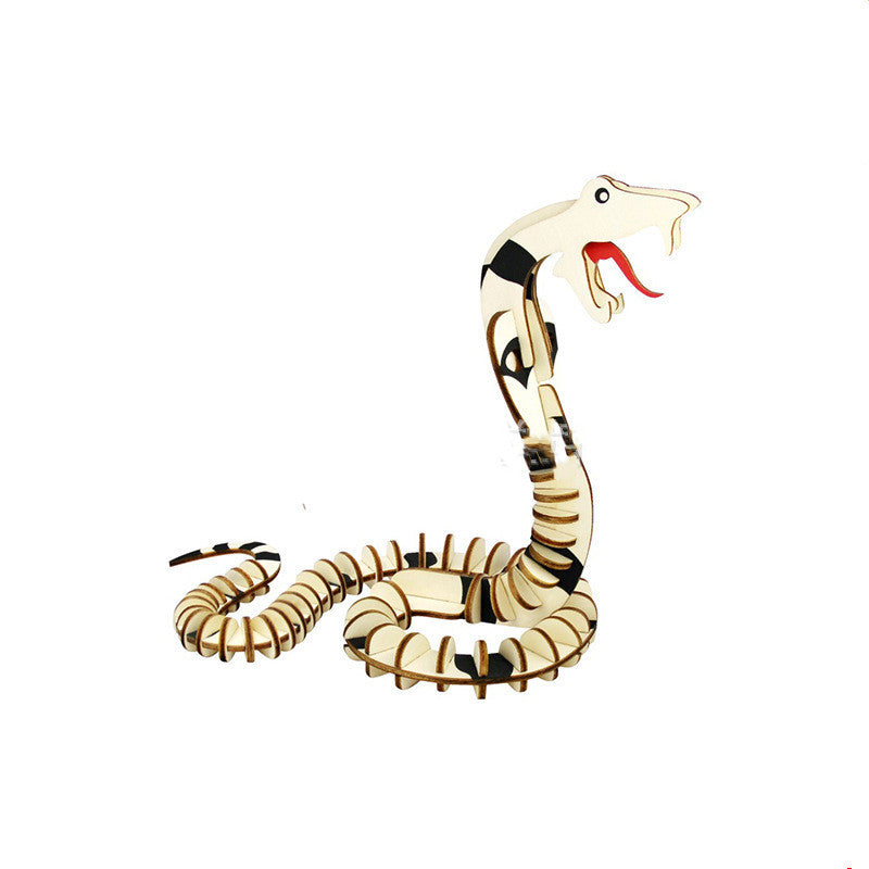 Rex Puzzle 3D en bois modèle Laser bricolage Puzzle pour enfants Simulation jouets de dinosaures