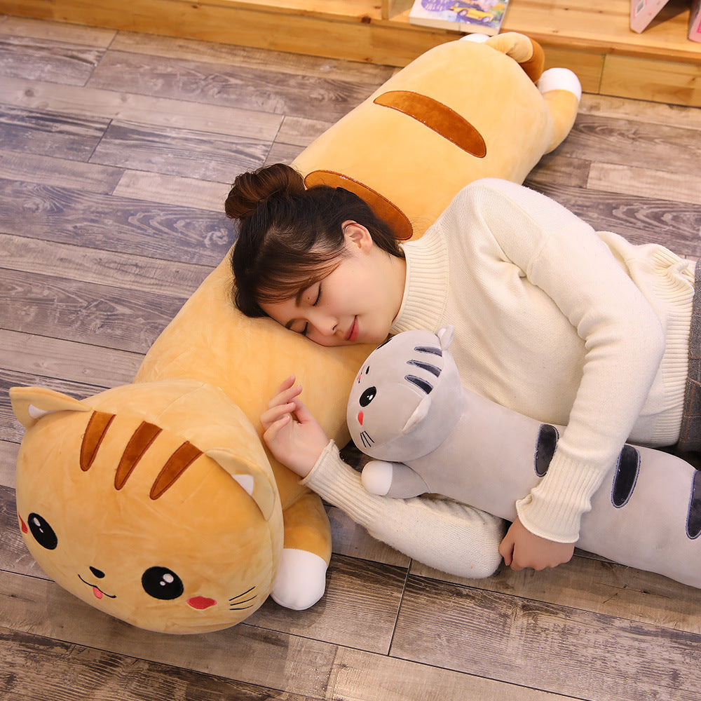 Oreiller de poupée en peluche chat