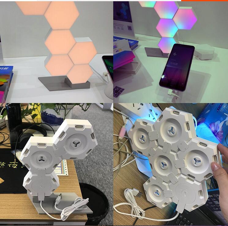 Lampe quantique pour maison intelligente, commande vocale avec application, 1600W, teinte lumineuse, secousse