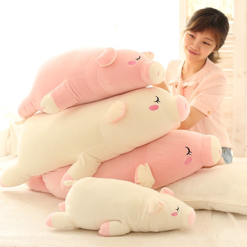 Peluche cochon doux, poupée cochon de dessin animé, oreiller en coton, cadeau d'anniversaire