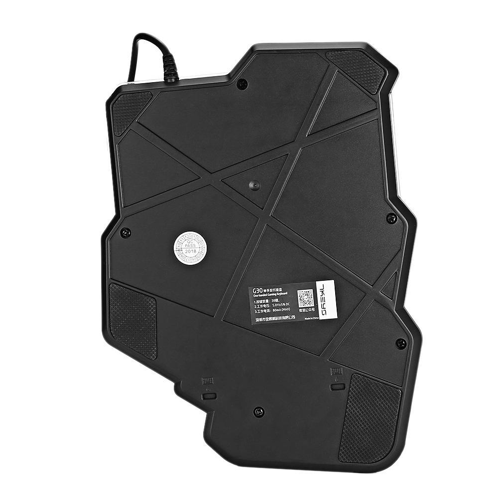 Teclado mecánico para jugar con una sola mano, miniteclado portátil retroiluminado RGB, controlador de juego