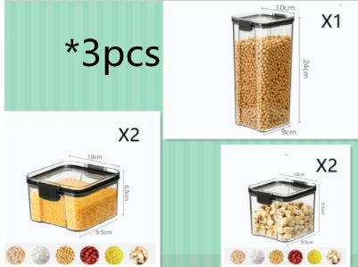 Caja de tarro de almacenamiento de cocina para cereales