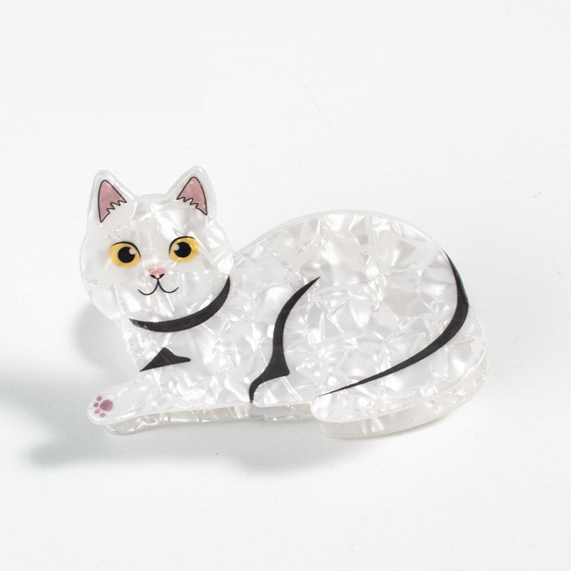 Barrettes de coiffure à bijoux avec imprimé de dessin animé de chat