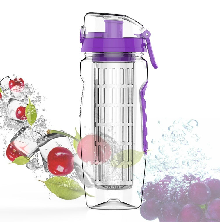 Bouteille de shaker de jus d'infuseur de fruits gratuit bouteille de camp d'escalade portable