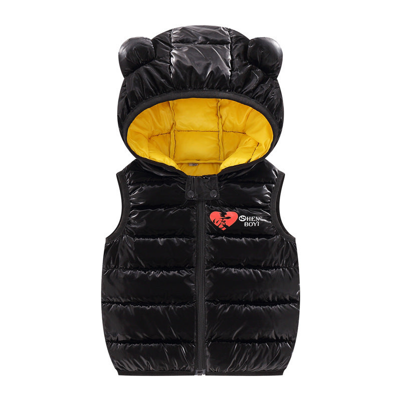 Gilet chaud d'automne pour enfants, gilet sans manches pour bébés garçons et filles, vêtements d'extérieur pour enfants, vestes à capuche