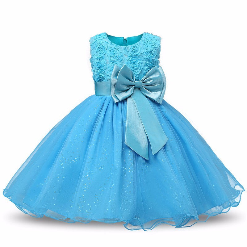 Robe princesse à fleurs pour filles, Tutu d'été, robes de fête d'anniversaire et de mariage