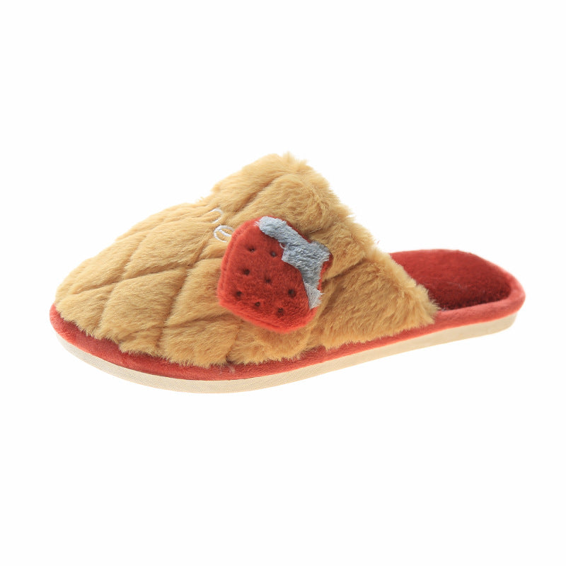 Fluffy Slippers Women's Cute Cartoon Indoor Mute