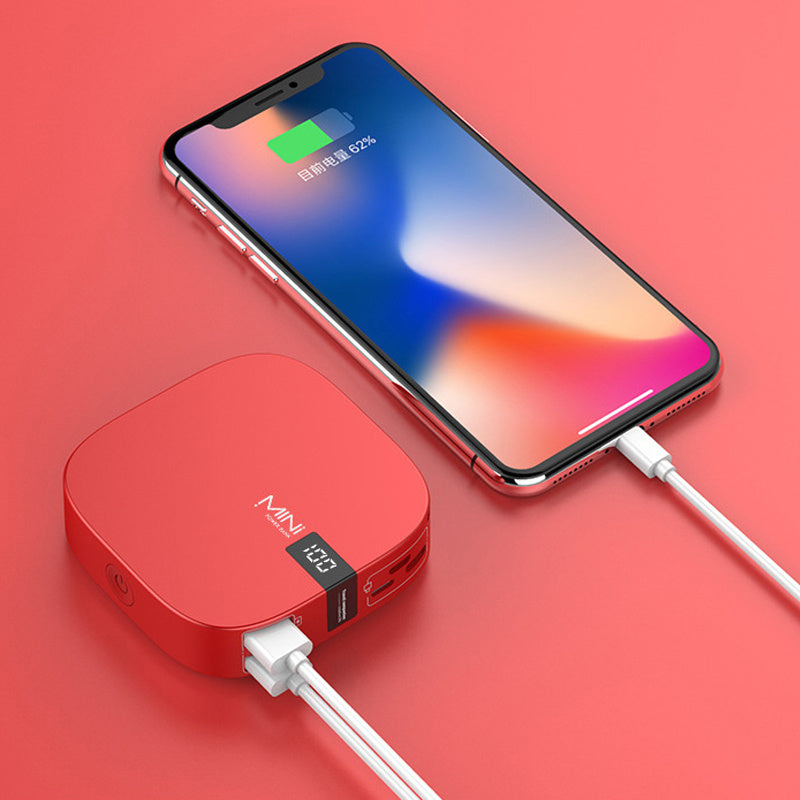 Mini banque d'alimentation 10 000 mAh, affichage numérique à entrée rapide