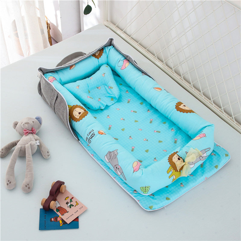 Lit de bébé portable en coton nouveau-né pliable