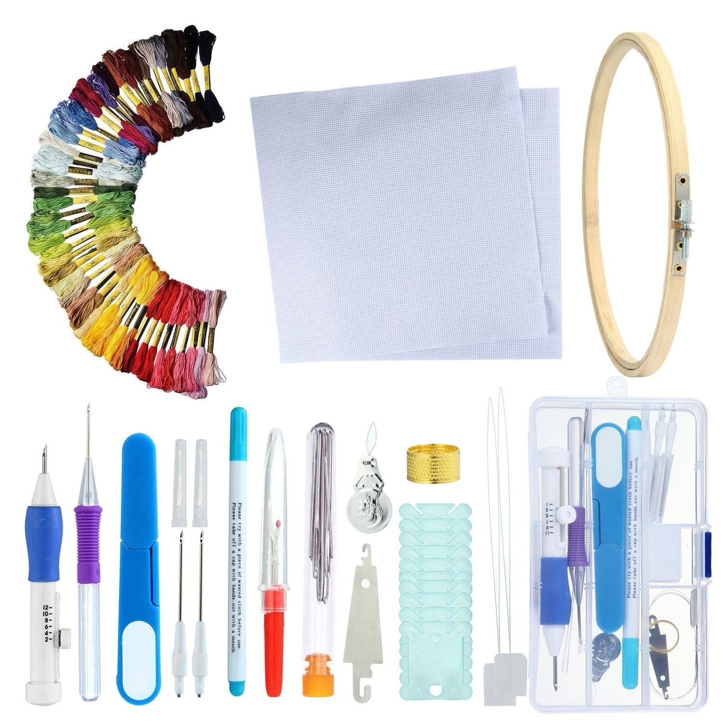 Kit de broderie DIY + 50 fils