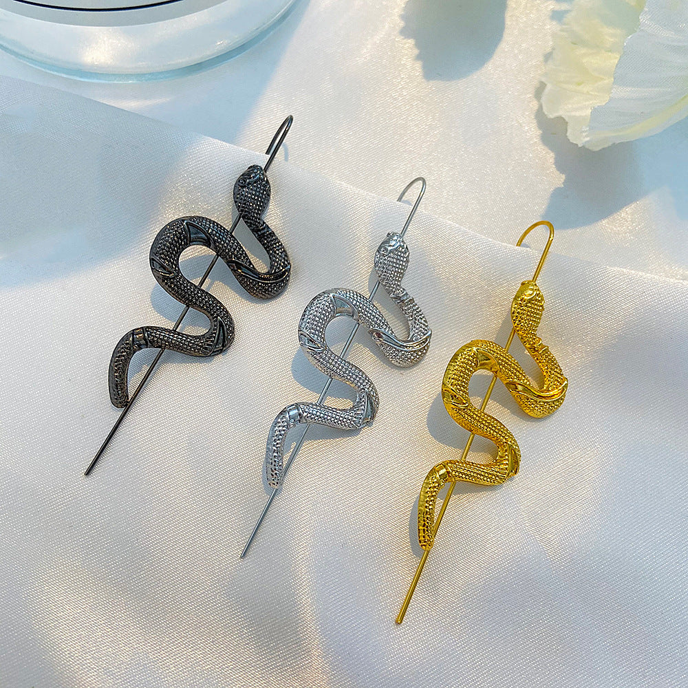 Personnalité de la mode pour femmes, imitation de serpent, suspension d'oreille