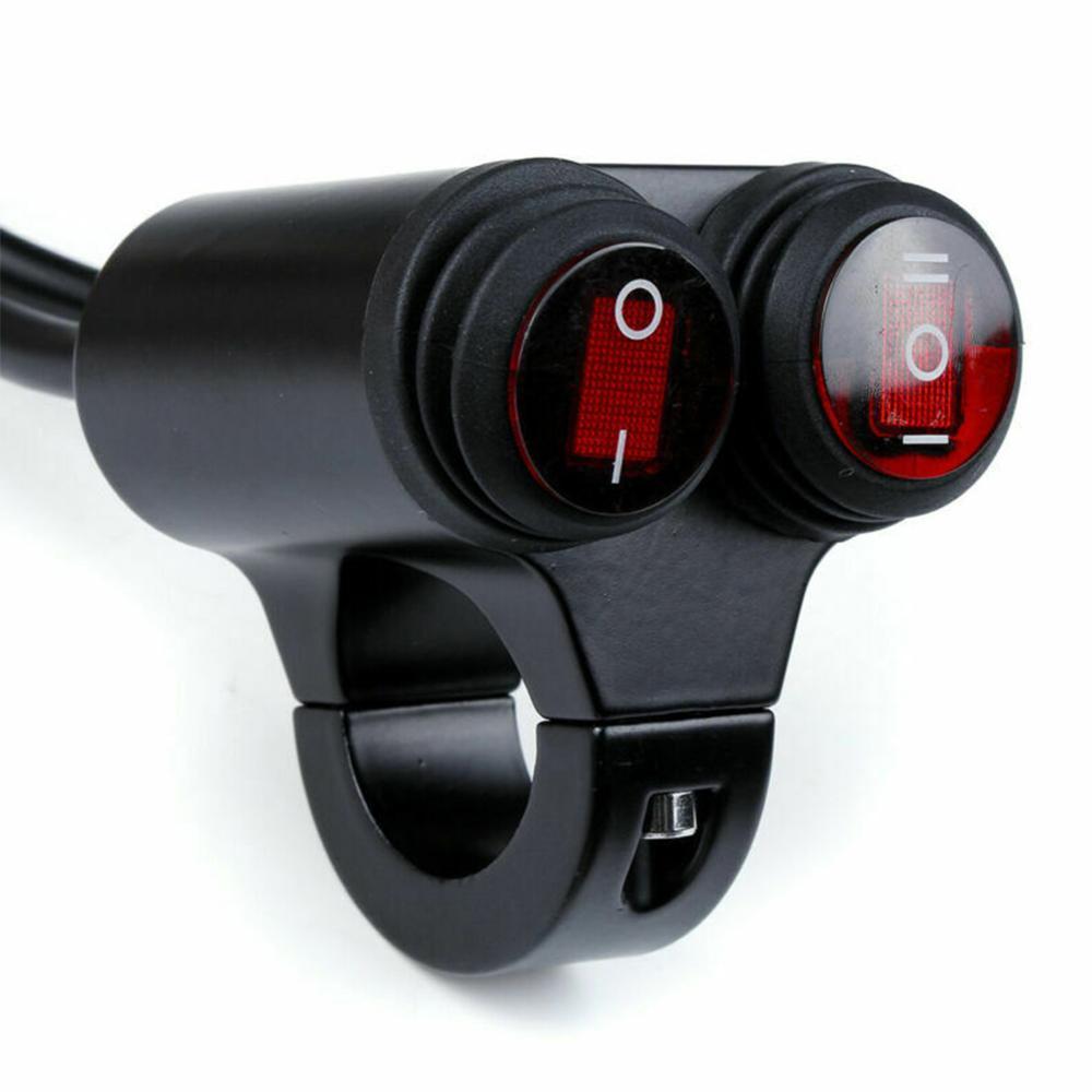 Three-Wire Steering Headlight Double Flasher Horn Switch Universal