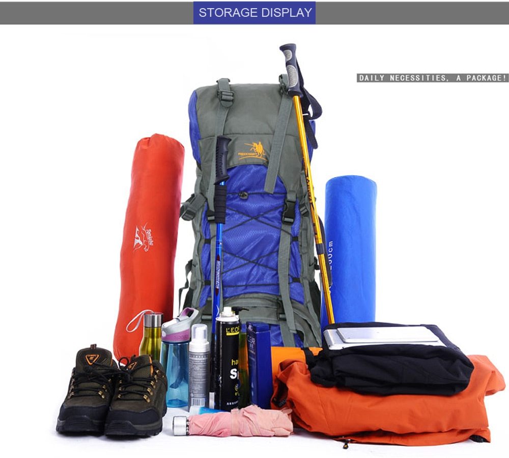 Mochila de viaje extra grande para exteriores de 60 litros