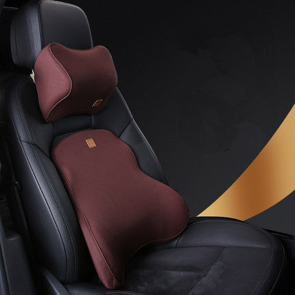 Car Memory Foam Headrest Lumbar Cushion Set