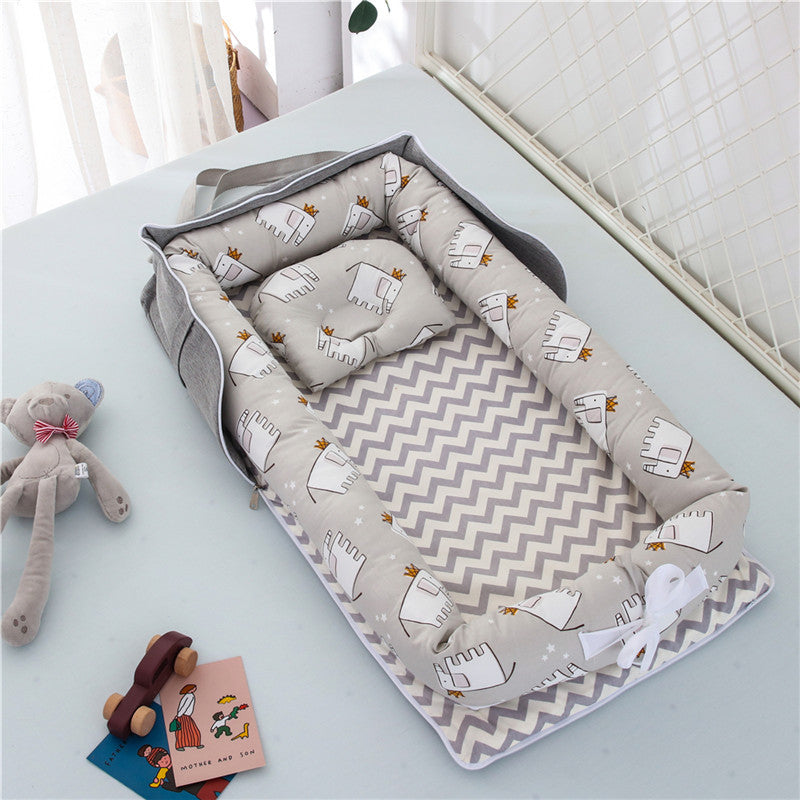 Lit de bébé portable en coton nouveau-né pliable