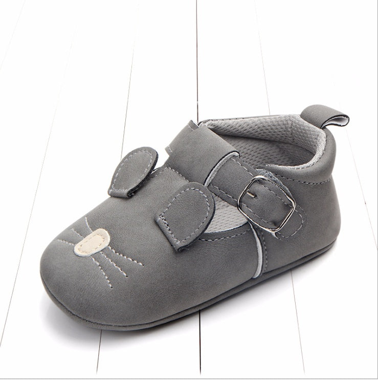 Primavera y otoño zapatos de bebé de animales de dibujos animados de cuero mate antideslizante zapatos de bebé de fondo suave al por mayor 0884 