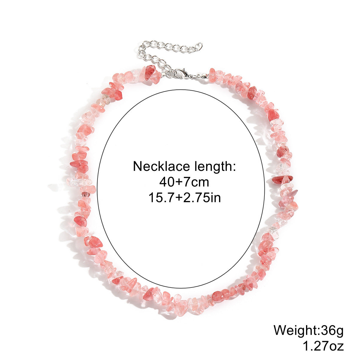 Collier bohème en pierre concassée colorée