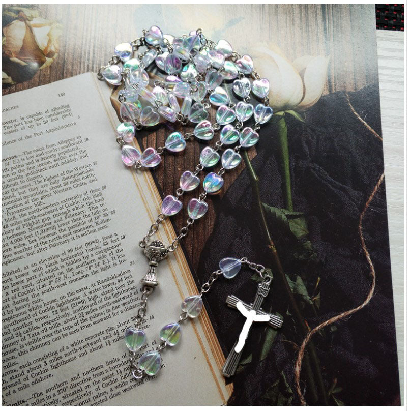 Korean Version Dual Color Plated Cross Necklace Minimalist