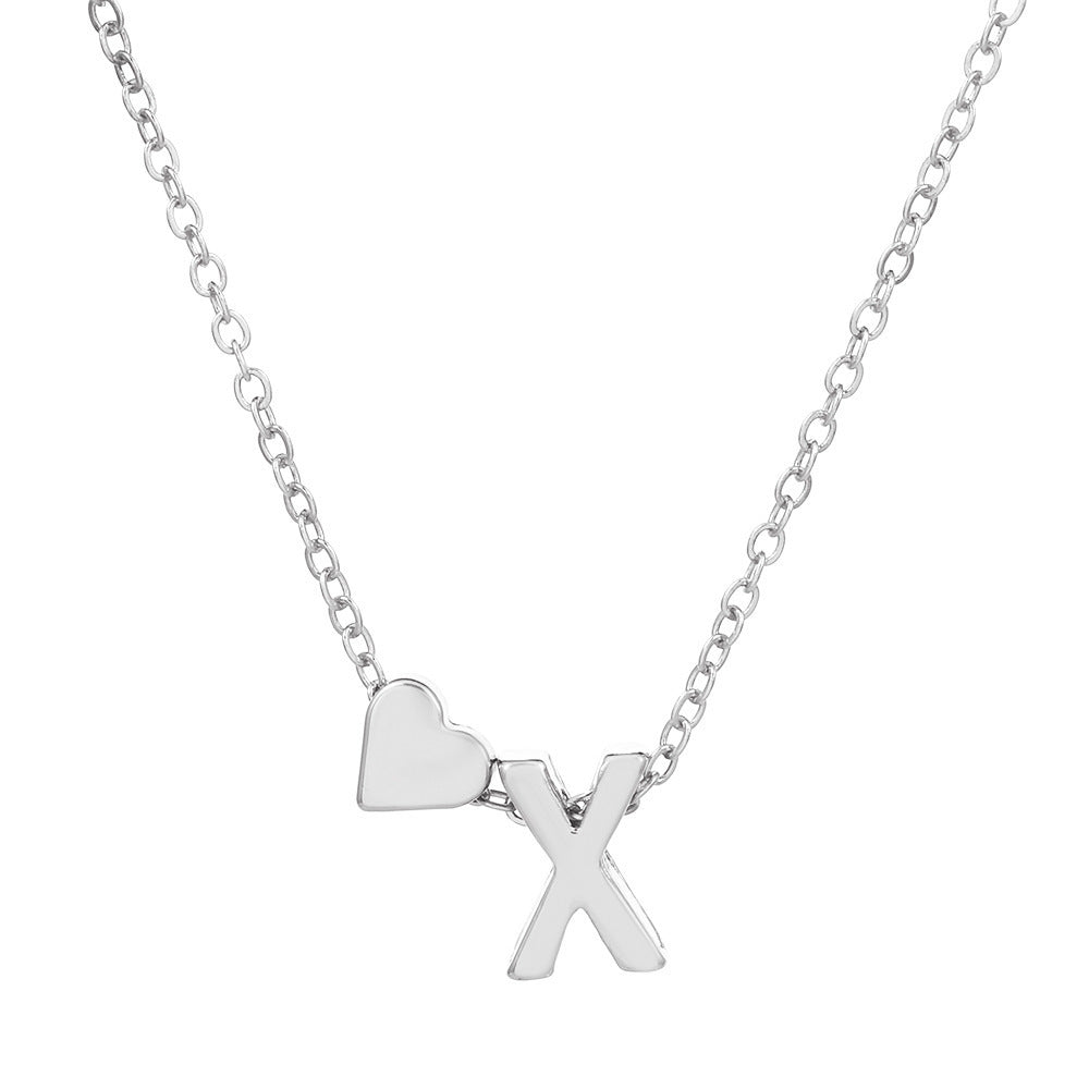 European And American Fashion Love 26 English Letter Simplicity Necklace