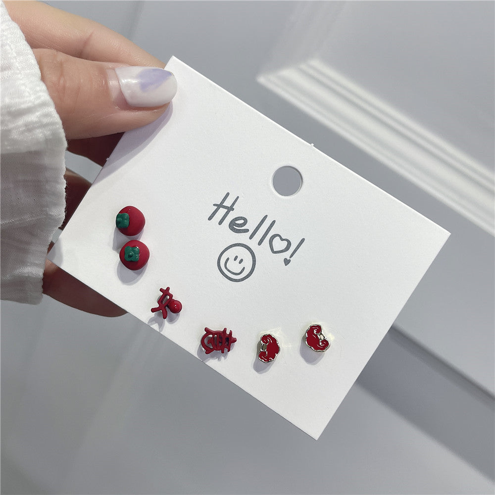 Boucles d'oreilles à tige en argent sterling pour femme