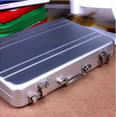 Mot de passe créatif forme sûre en aluminium porte-carte de visite mini valise porte-carte de visite col blanc bureau cadeaux d'entreprise