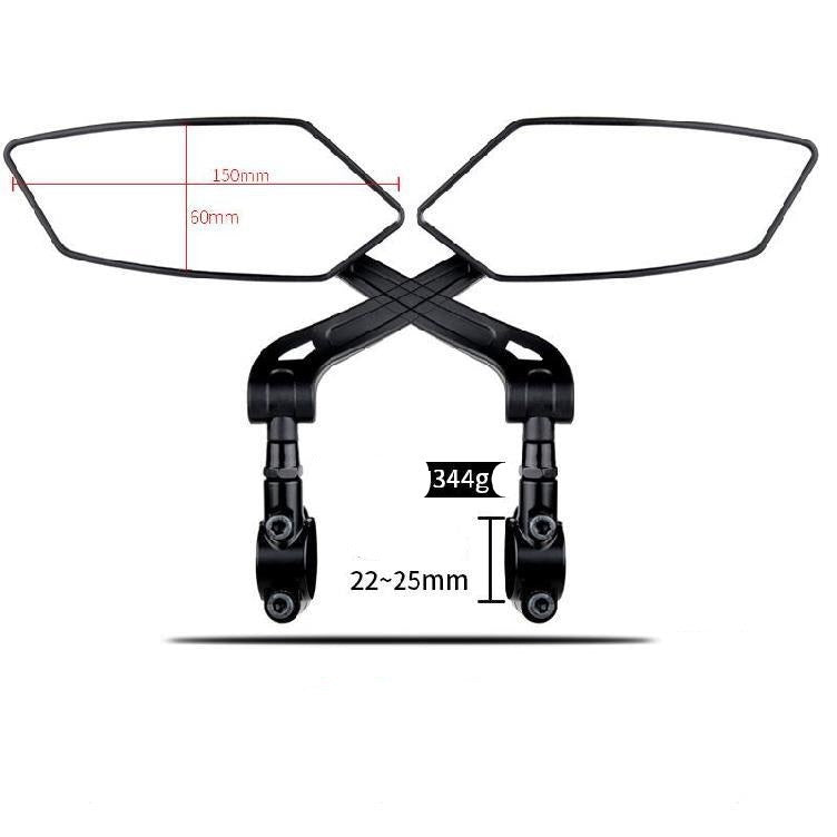 Ajuste de decoración de espejo retrovisor multifunción para motocicleta gran angular