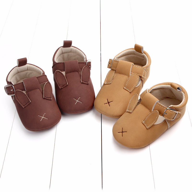 Primavera y otoño zapatos de bebé de animales de dibujos animados de cuero mate antideslizante zapatos de bebé de fondo suave al por mayor 0884 