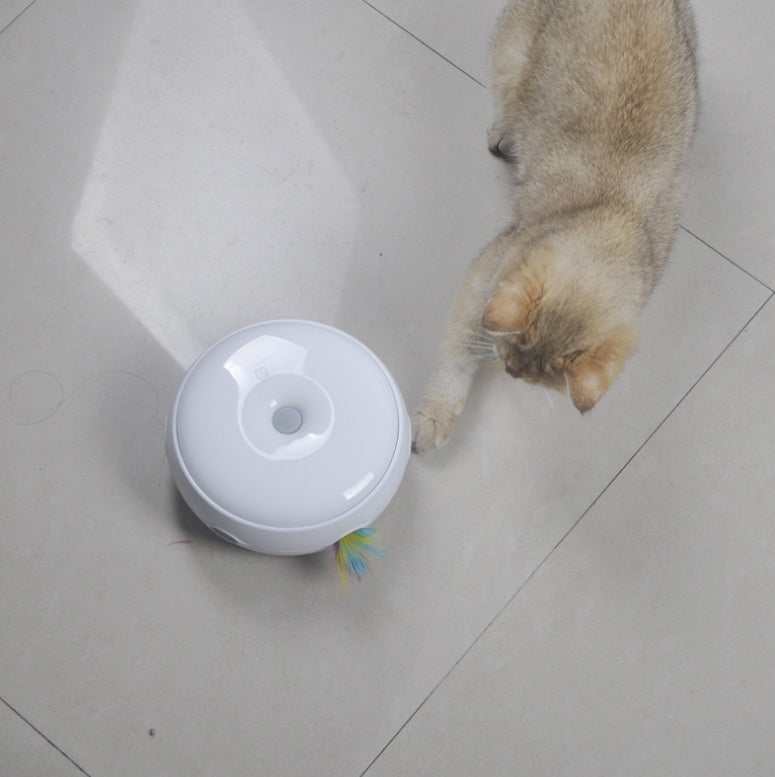 Juguete eléctrico para gatos, divertido, inteligente, palo para gato, plato giratorio automático