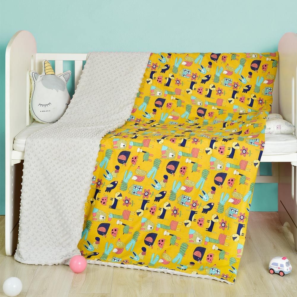 Couverture bébé dessin animé en coton, couverture pois confort bébé