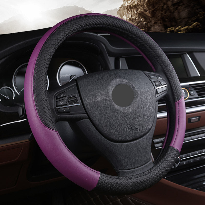 Couvre-volant de voiture universel en cuir