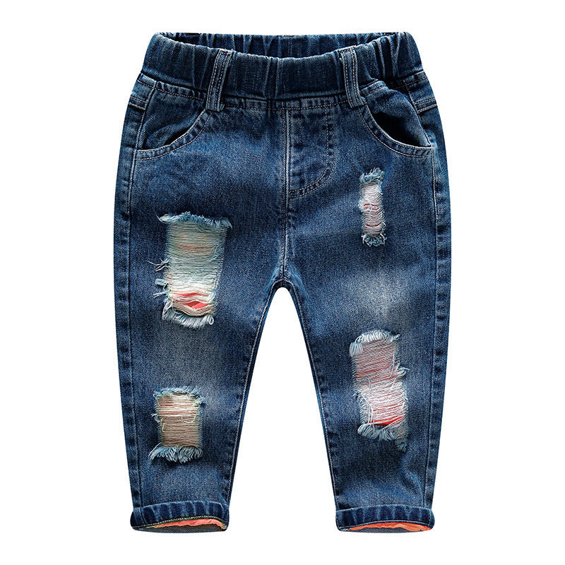 Pantalon garçon enfant, pantalon enfant, pantalon denim déchiré
