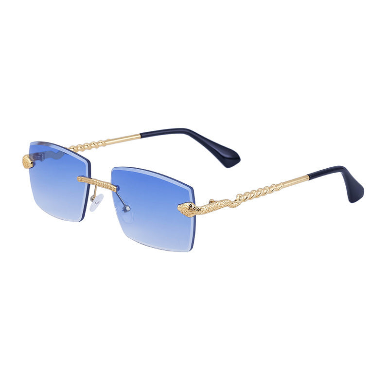 Lunettes de soleil sans monture à la mode pour hommes