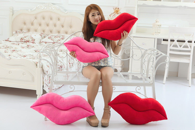 Oreiller créatif et sexy en peluche à grandes lèvres