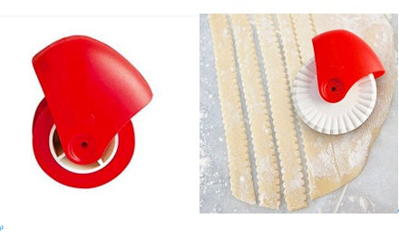 Cortador de celosía para masa de pastelería, utensilio de decoración para tarta de Pizza, cortador de ruedas con rodillo de plástico