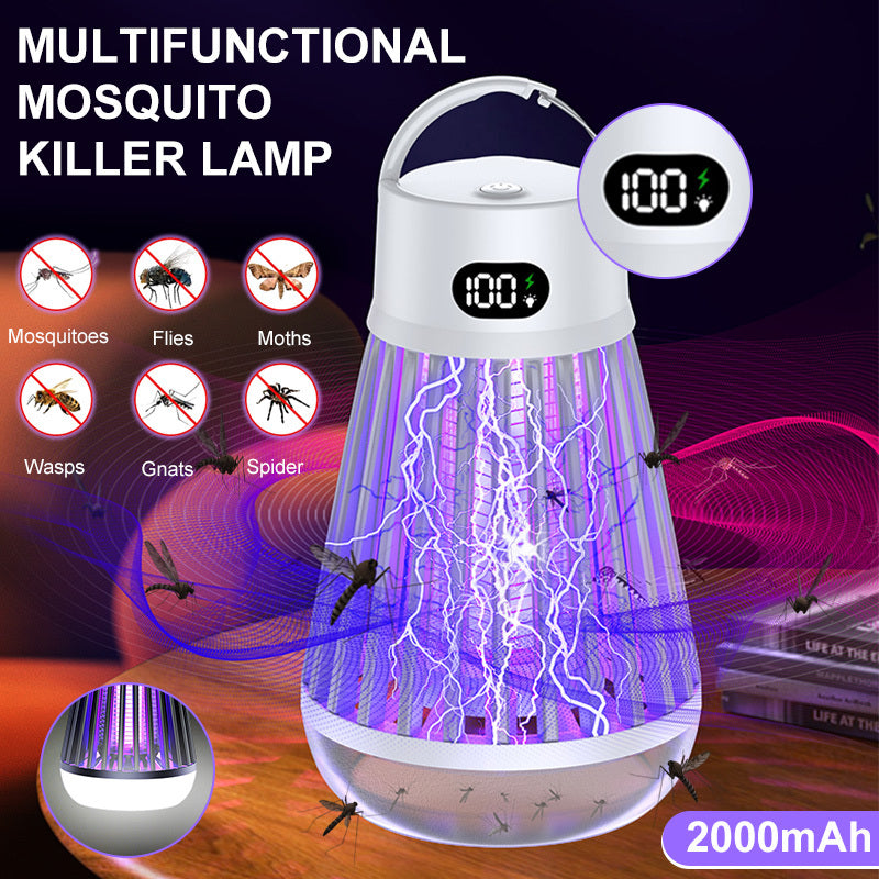 Lampe anti-moustique à affichage numérique, piège à moustiques à choc électrique, piège répulsif à insectes sans rayonnement pour chambre à coucher, Gadgets d'été en plein air