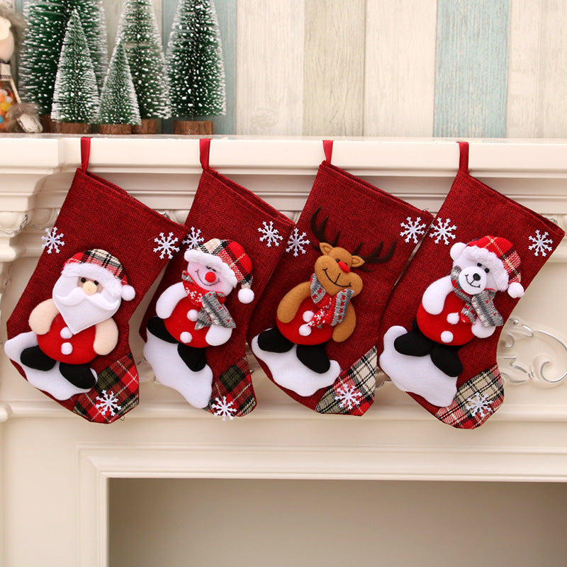 Sac cadeau de Noël chaussettes suspendues de Noël
