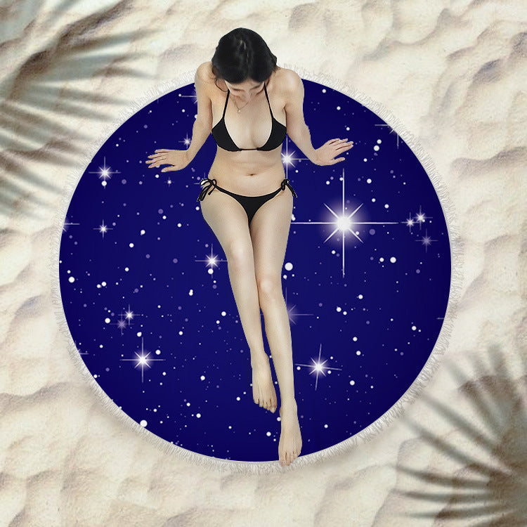 Serviette de plage à franges serviette de bain ronde serviette de plage