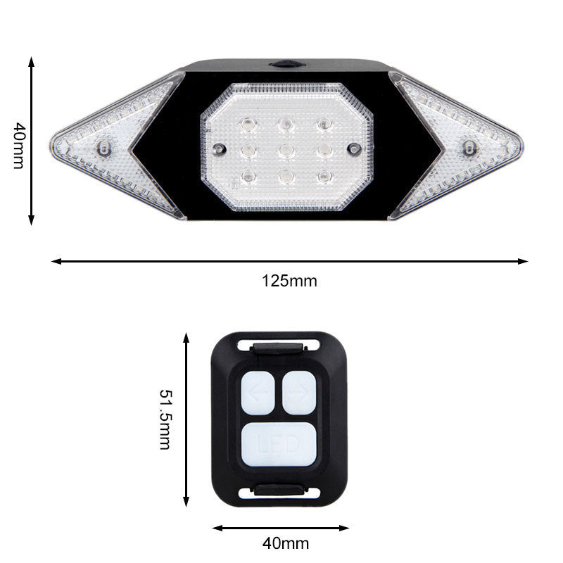 Señal de giro de bicicleta recargable por USB