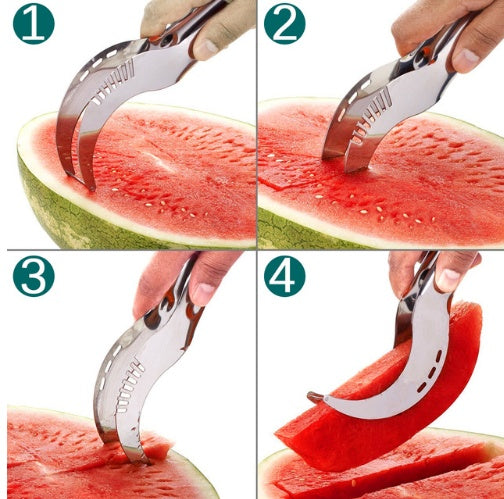 Coupe-pastèque en acier inoxydable pour pastèque Hami Melon Pitaya Pawpaw