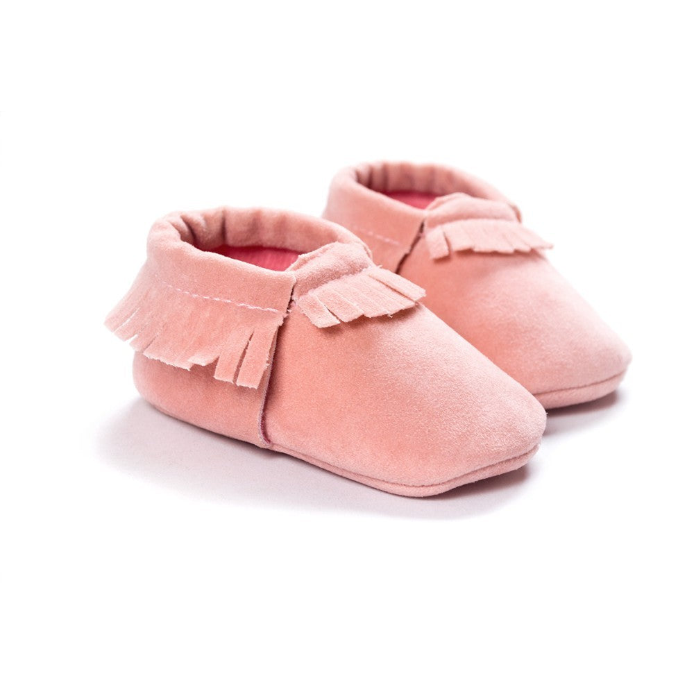 Chaussures de bébé nouveau-né en cuir suédé PU