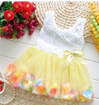 Vêtements d'été pour enfants fille, nouveau pétale, robe coréenne, robe de bébé