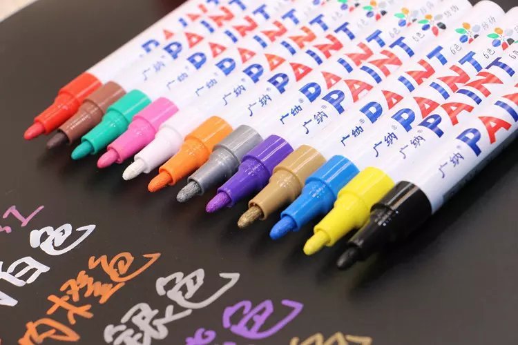 Stylo étanche coloré, bande de roulement de pneu de voiture, peinture permanente en métal CD