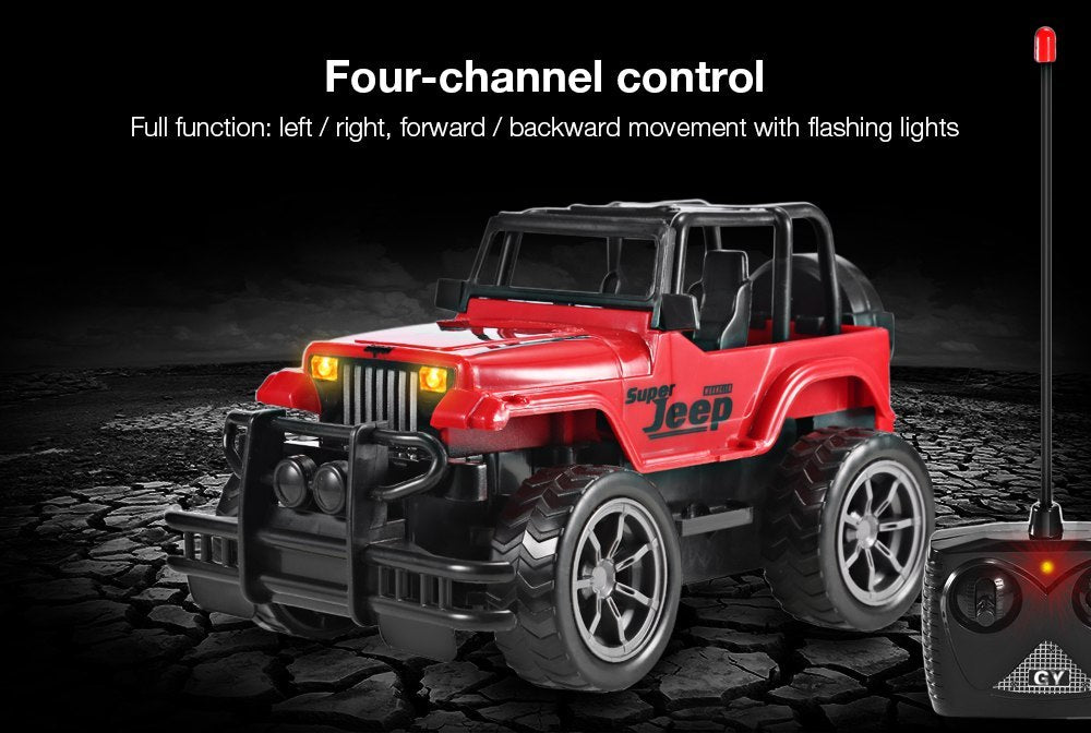 Wrangler Knight-coche teledirigido, vehículo todoterreno con Control remoto, modelo de coche de deriva