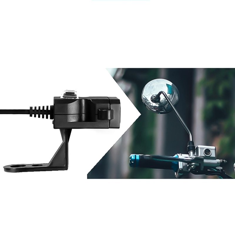 Chargeur de guidon de moto étanche 12V, double port USB, prise adaptateur d'alimentation 5V 1A/2,1 a pour téléphone portable