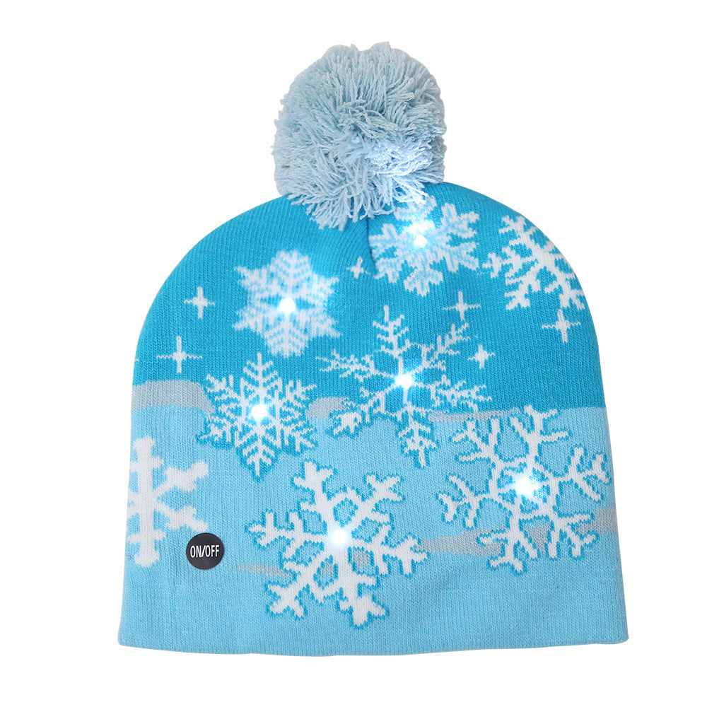 Gorro navideño Gorro de punto LED con luces