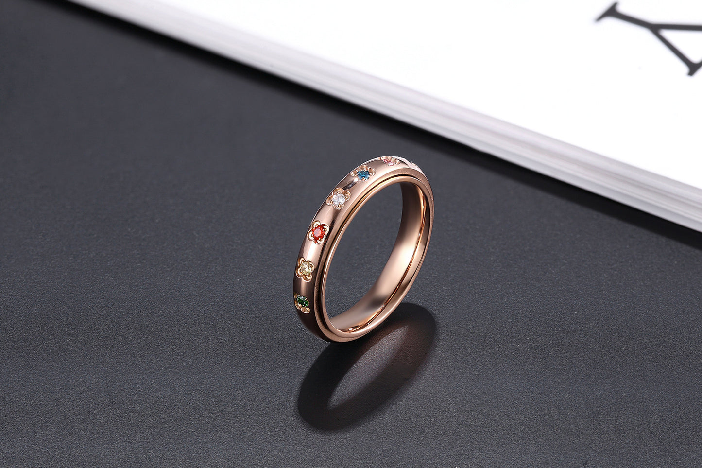 Fashion Titanium Steel Can Be Rotatable Ring